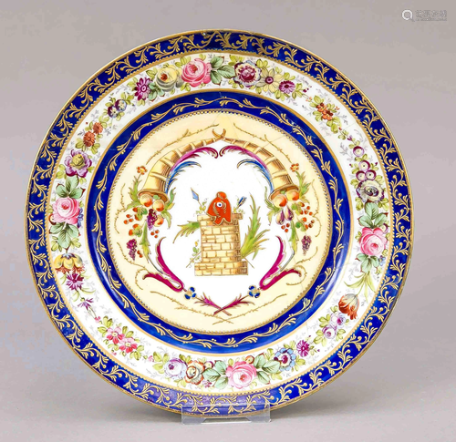 Flat plate, Sevres, c. 1800, c