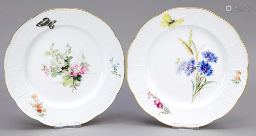 Two plates, Meissen, mark afte