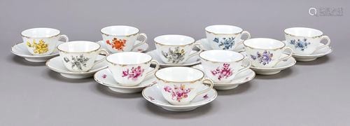 Ten cups with saucer, Nymphenb