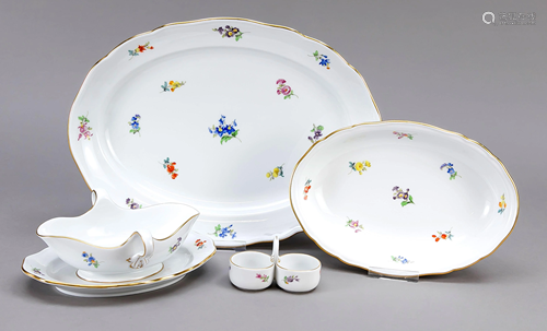 Four serving pieces, Meissen,