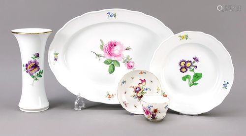 Five pieces Meissen, 20th cent