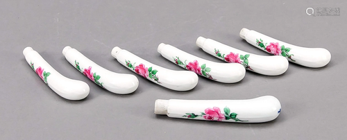 Seven knife handles, Meissen,