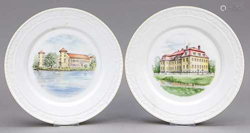 Two picture plates, KPM Berlin