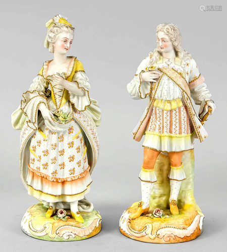 Pair of gallant figures, w. Pa