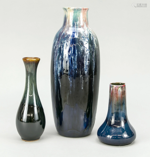 Three Art Nouveau vases, Germa