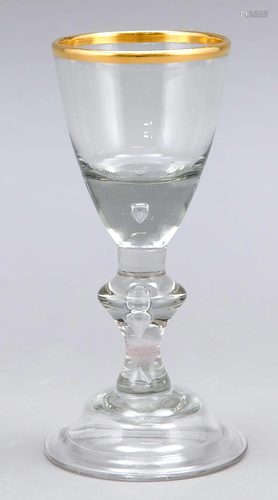 Goblet glass, c. 1800, round d