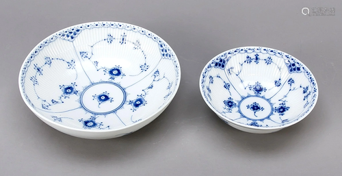 Two round bowls, Royal Copenha