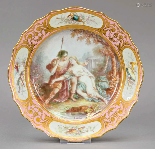 Plate, Sevres style, in the mi