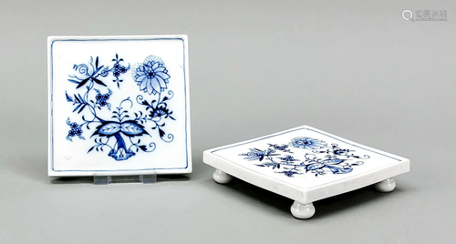 Two coasters, Meissen, end of