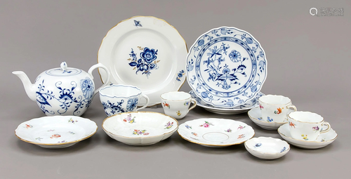 Set of 14 pieces, Meissen, 20t