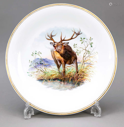 Large wall plate, Meissen, mar