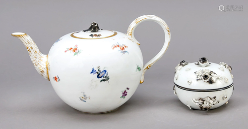 Teapot and sugar, Meissen, tea