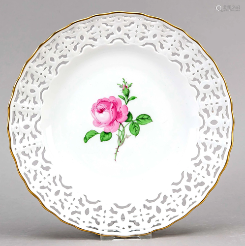 Breakthrough plate, Meissen, 2