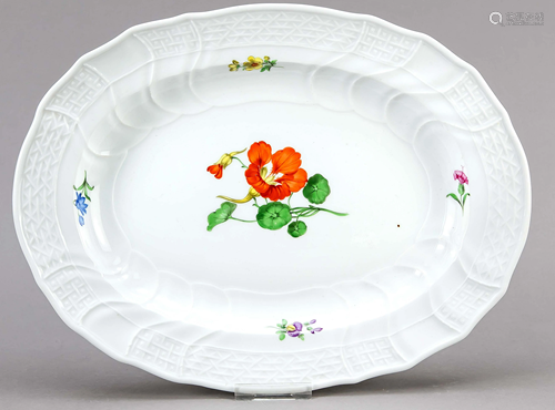 Oval platter, Meissen, Pfeiffe