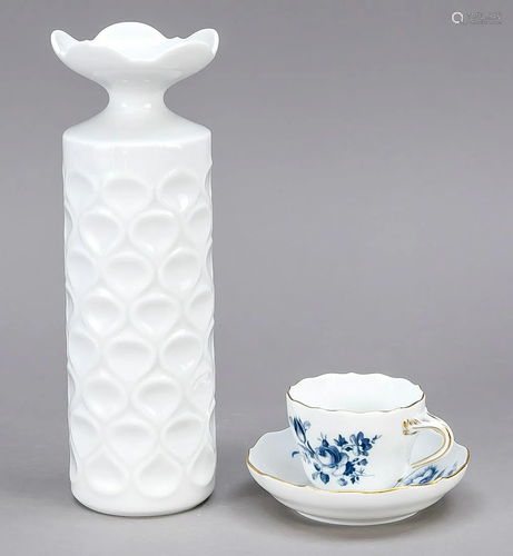 Vase and cup, Meissen, late 20