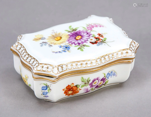 Lidded box, Meissen, 19th cent