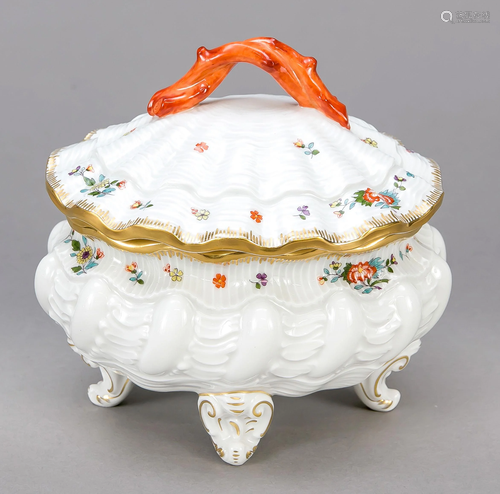 Lidded box, Meissen, mark afte