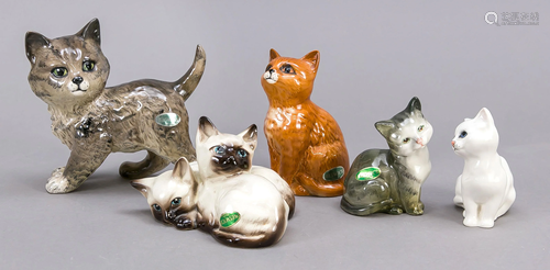 Five figurines of cats, Beswic