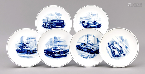 Six collection plates, Meissen