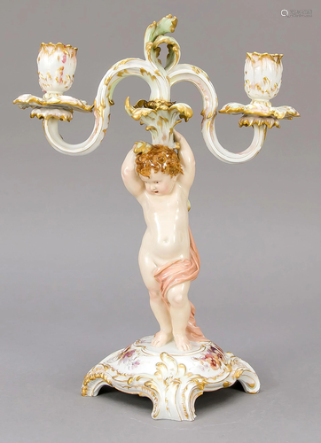 Figural candelabrum, 2-flame,