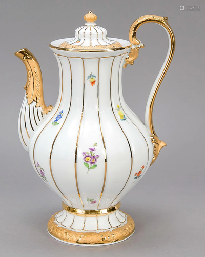 Coffee pot, Meissen, end of th