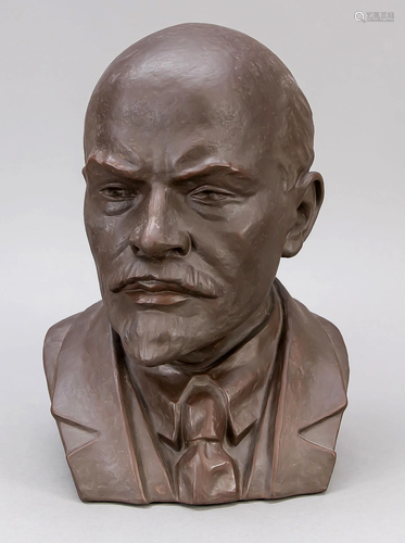 Lenin bust, BÃ¶ttger stoneware,