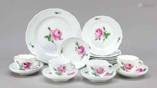 Set of 16 pieces, Meissen, 19t