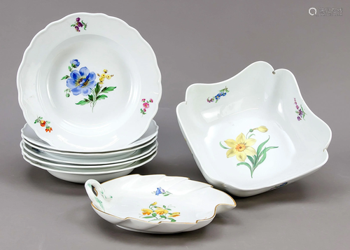 Set of eight pieces, Meissen,