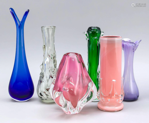 Six vases, 2nd half of the 20t