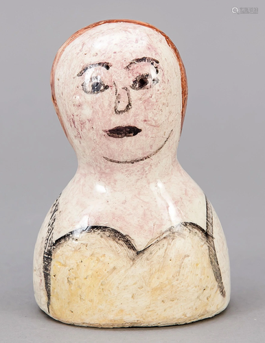 Bust of a woman, ceramic, desi