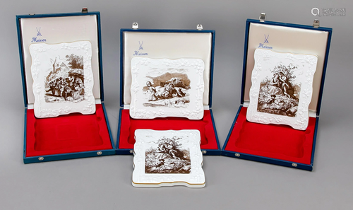 Four plaques, Meissen, c. 1979