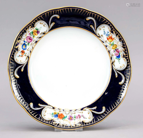 Meissen flat plate, 19th centu