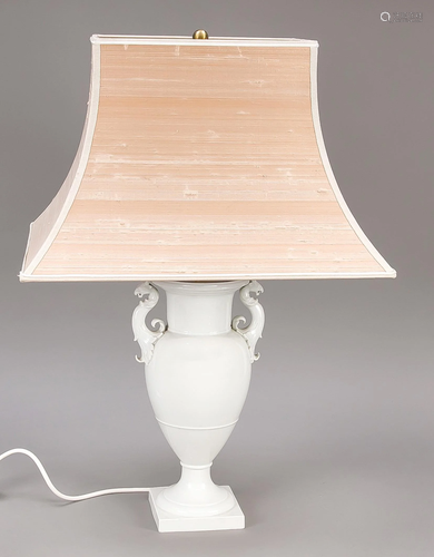 Table lamp, foot from a porcel