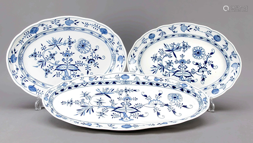 Three plates, Meissen, decor o