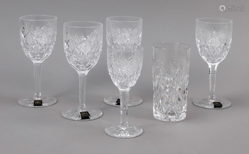 Set of six glasses, France, 2n