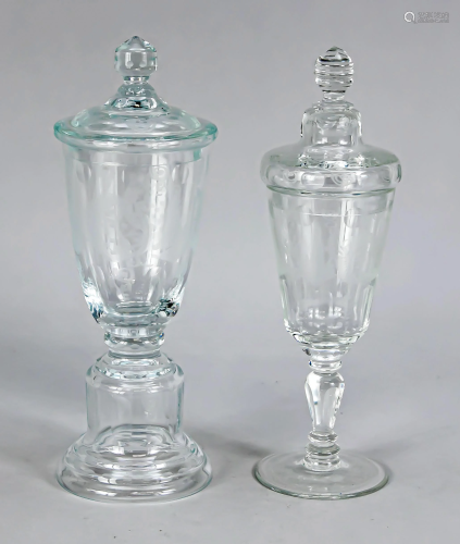 Two lidded goblets, early 20th