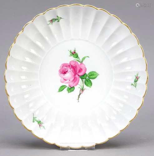 Round fan bowl, Meissen, year