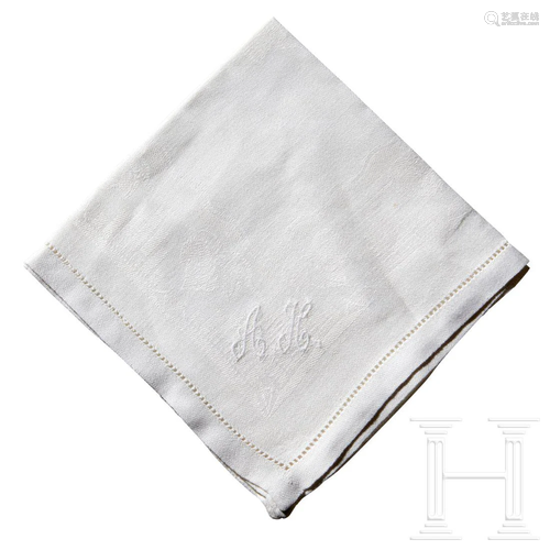 Adolf Hitler â€“ a Napkin from Personal Table Service