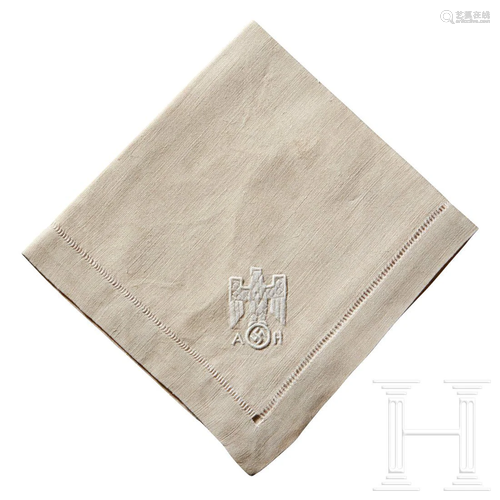 Adolf Hitler â€“ a Napkin from his Informal Personal