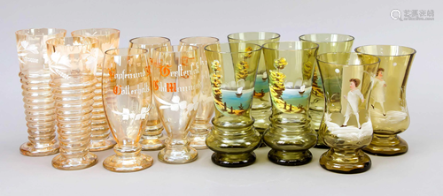 Set of 13 glasses, around 1900