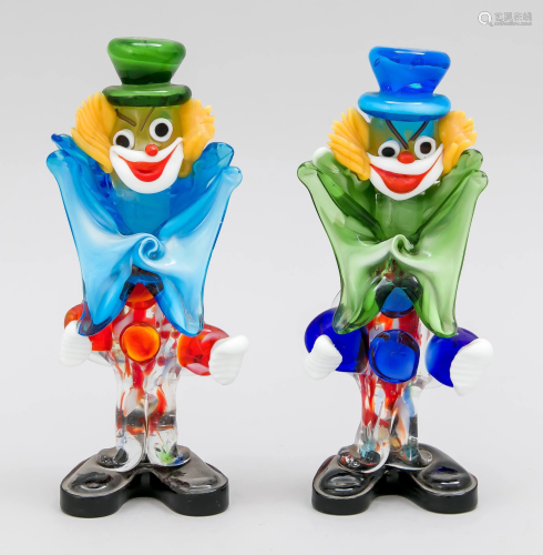 Two standing clowns, Italy, 20