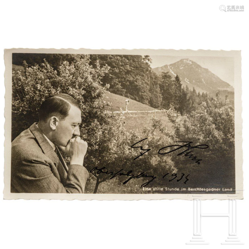 Adolf Hitler â€“ a signed Hoffmann postcard, 1934