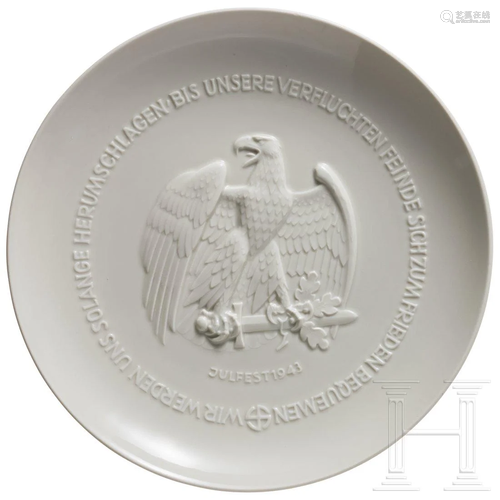 A gift plate for the Jul celebration 1943 by SS Allach