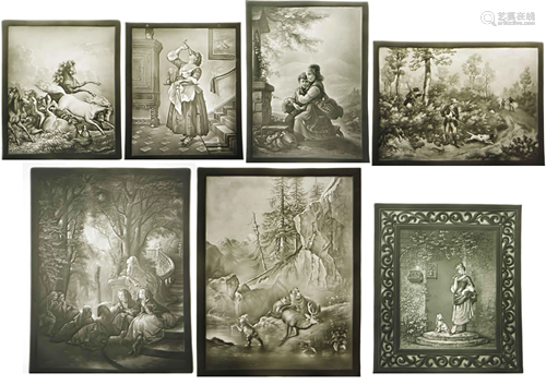 Seven lithophane plates, Plaue