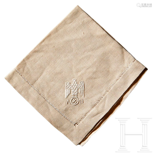 Adolf Hitler â€“ a Napkin from his Informal Personal