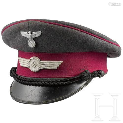 A visor hat for doormen, lift operators and other