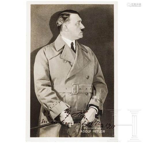 Adolf Hitler â€“ a signed Hoffmann postcard December