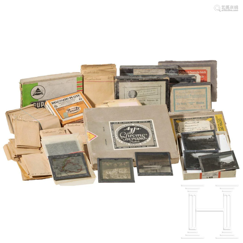 Approx. 380 glass negatives from the estate of the