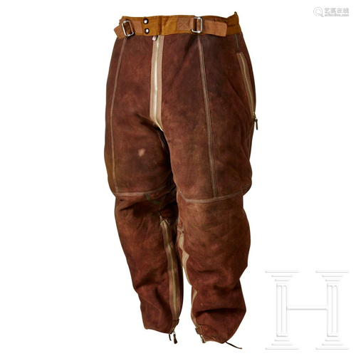 A Pair of Suede Leather Winter Trousers for Aviation