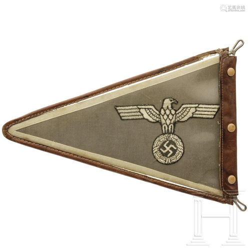 A vehicle pennant for army officers